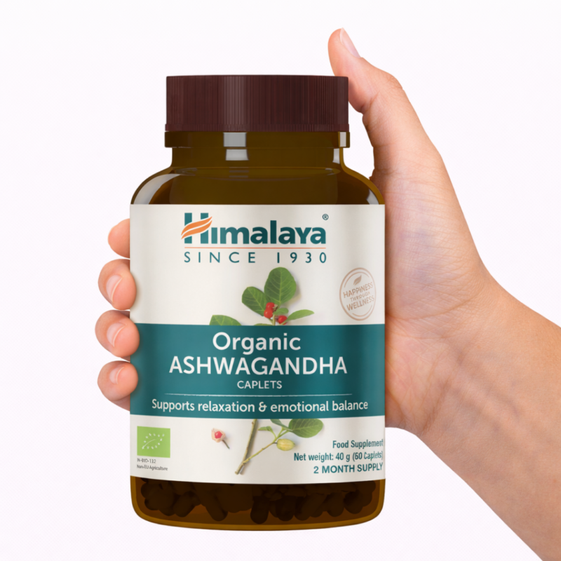 Himalaya Organic Ashwagandha suplemento ayurvédico estrés y relajación