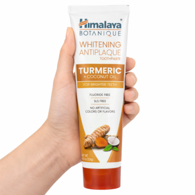 dentifrico himalaya curcuma y aceite de coco