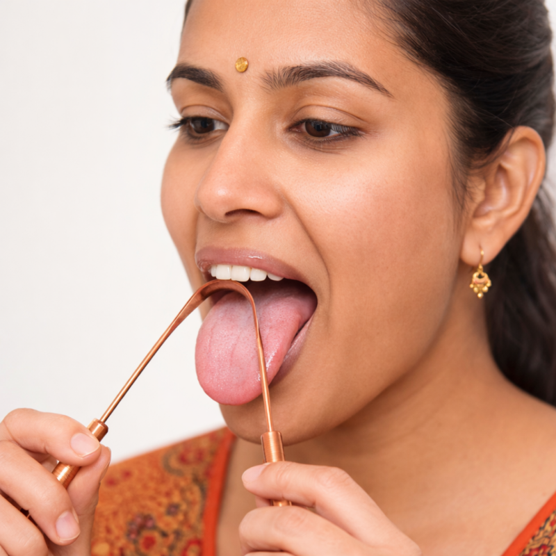 tongue scraper uso ayurveda