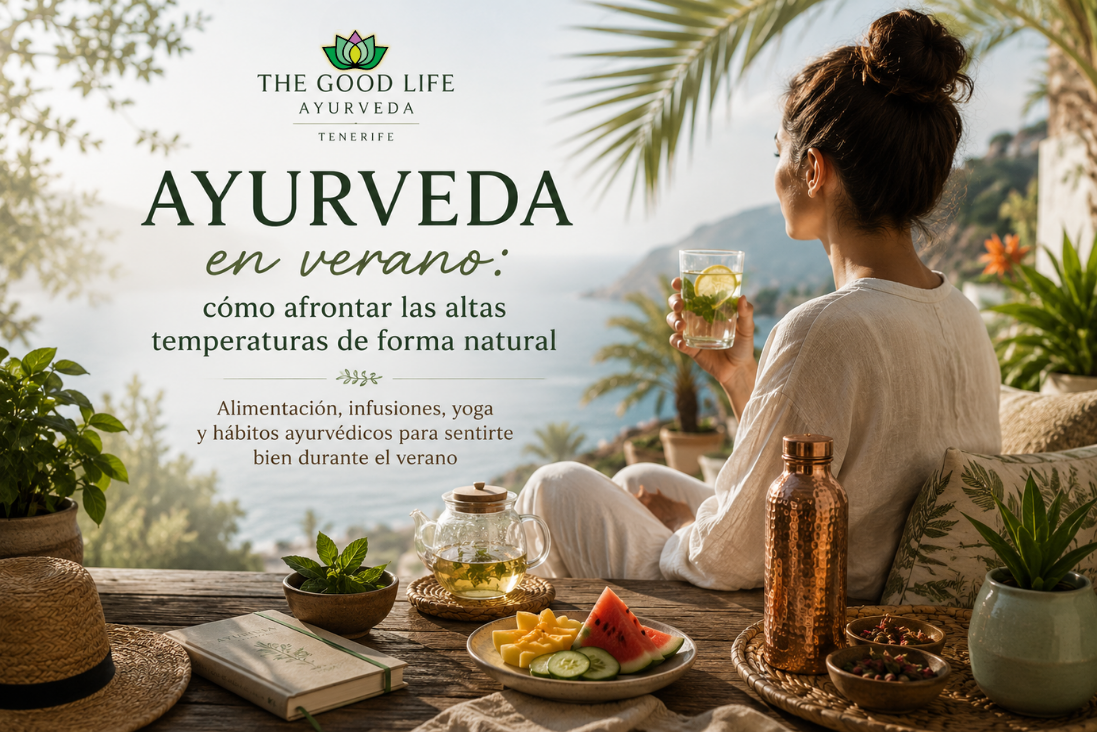 Ayurveda en verano: hábitos naturales, alimentación, yoga e hidratación para afrontar las altas temperaturas de forma saludable.