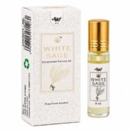 White Sage Attar Jain’s 8 ml con caja y frasco roll-on, perfume concentrado de salvia blanca sin alcohol