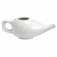 Lota Nasal de Cerámica Jala Neti blanca sobre fondo blanco
